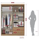 Ver imagem 3 de Guarda-Roupa Solteiro 4 Portas 2 Gavetas 150cm Star Off White Capuccino/Off White
