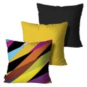 Ver imagem 1 de Kit com 3 Almofadas Mdecore Listrada 45x45cm DEC5014