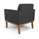 Ver imagem 3 de Sofá Namoradeira com Poltrona Base de Madeira Fixa Castanho Marisa Corino D03 - D?rossi Cor Preto