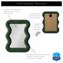 Ver imagem 6 de Espelho Decorativo New York Veludo 67x90cm Verde Escuro