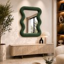Ver imagem 1 de Espelho Decorativo New York Veludo 67x90cm Verde Escuro