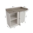 Ver imagem 2 de Balcão de Canto Reto 1 Porta Arizona CabeCasa MadeiraOriginals Branco