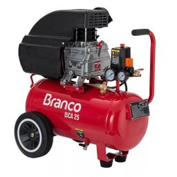 Compressor de Ar 25 Litros 1,9HP Branco 8 Pés Branco Motores Cor Vermelho 110V - 2