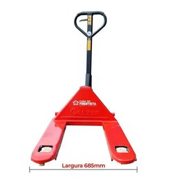 Transpalete Paleteira Manual 3tons 685x1220 Roda Dupla Nylon Galzer - 2