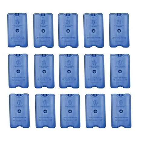 Gelo Artificial Rígido Gelo-x placa Reutilizável 500ml 17x10x3cm Gelotech KIT 15PÇS