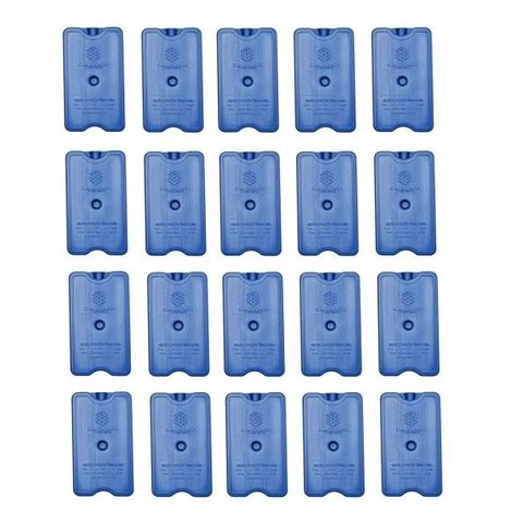 Gelo Artificial Rígido Gelo-x placa Reutilizável 500ml 17x10x3cm Gelotech KIT 20PÇS