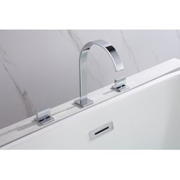 Torneira Misturador Duplo Comando Quadrada Cromada Luxo para Banheiro Lavabo Inovartte In04 - 3