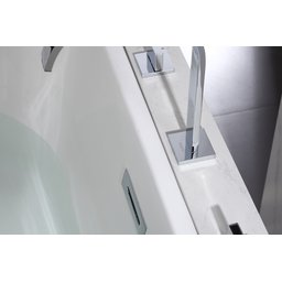 Torneira Misturador Duplo Comando Quadrada Cromada Luxo para Banheiro Lavabo Inovartte In04 - 4