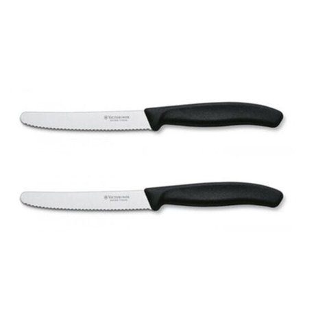 Faca de mesa 23cm para carnes lâmina serrilhada 12cm Victorinox 6.7833.B 2 peças