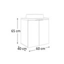Ver imagem 3 de Gabinete de Banheiro com Cuba 60cm GAB4008 Nature Marrom/Carvalho/Branco
