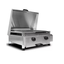 Grelha Char Broiler a Gás 2 Queimadores 50cm com Tampa Profissional Marchesoni - 2