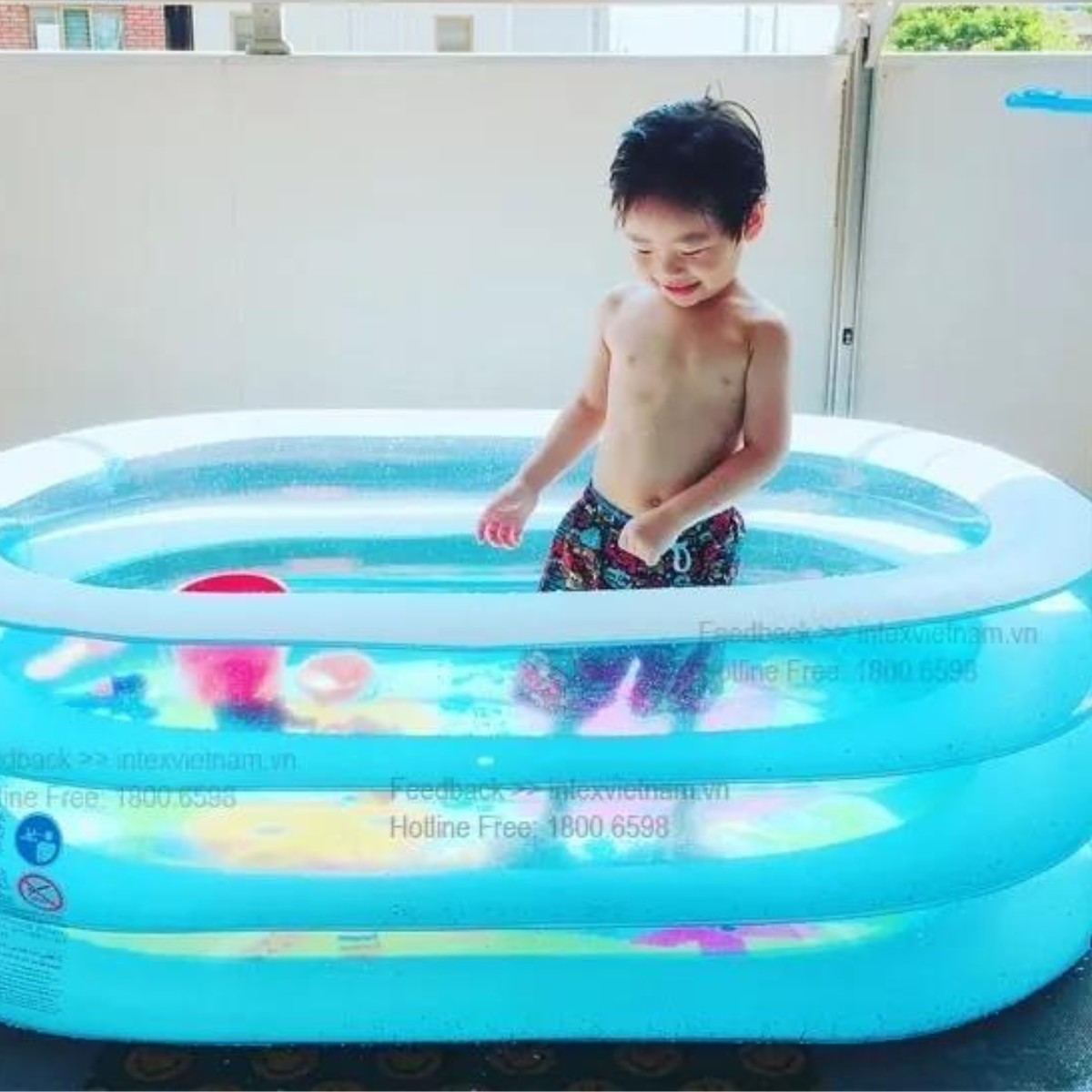 Piscina Inflável Infantil Intex Baleia Legal 230l Oval 163cm:azul - 10