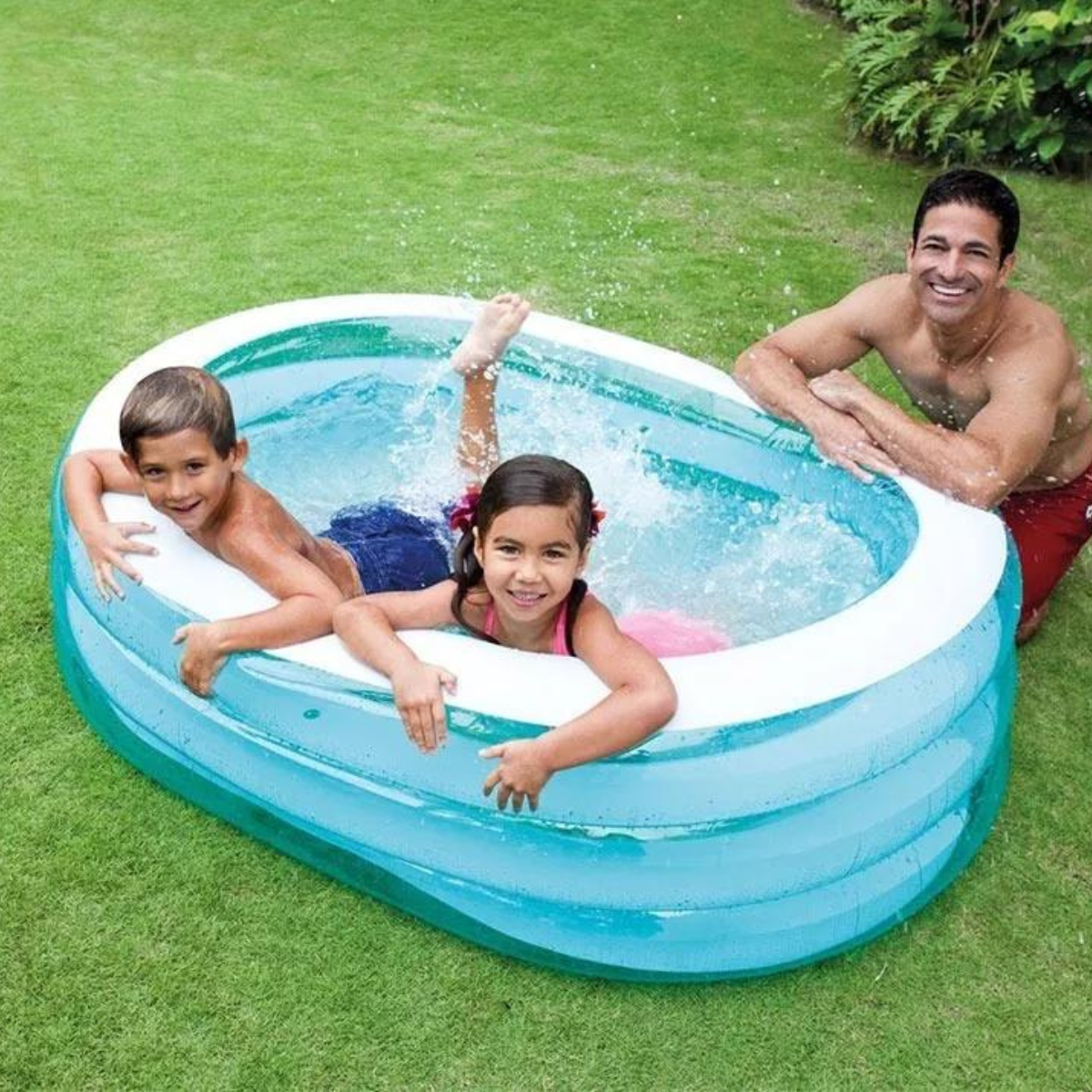Piscina Inflável Infantil Intex Baleia Legal 230l Oval 163cm:azul - 8