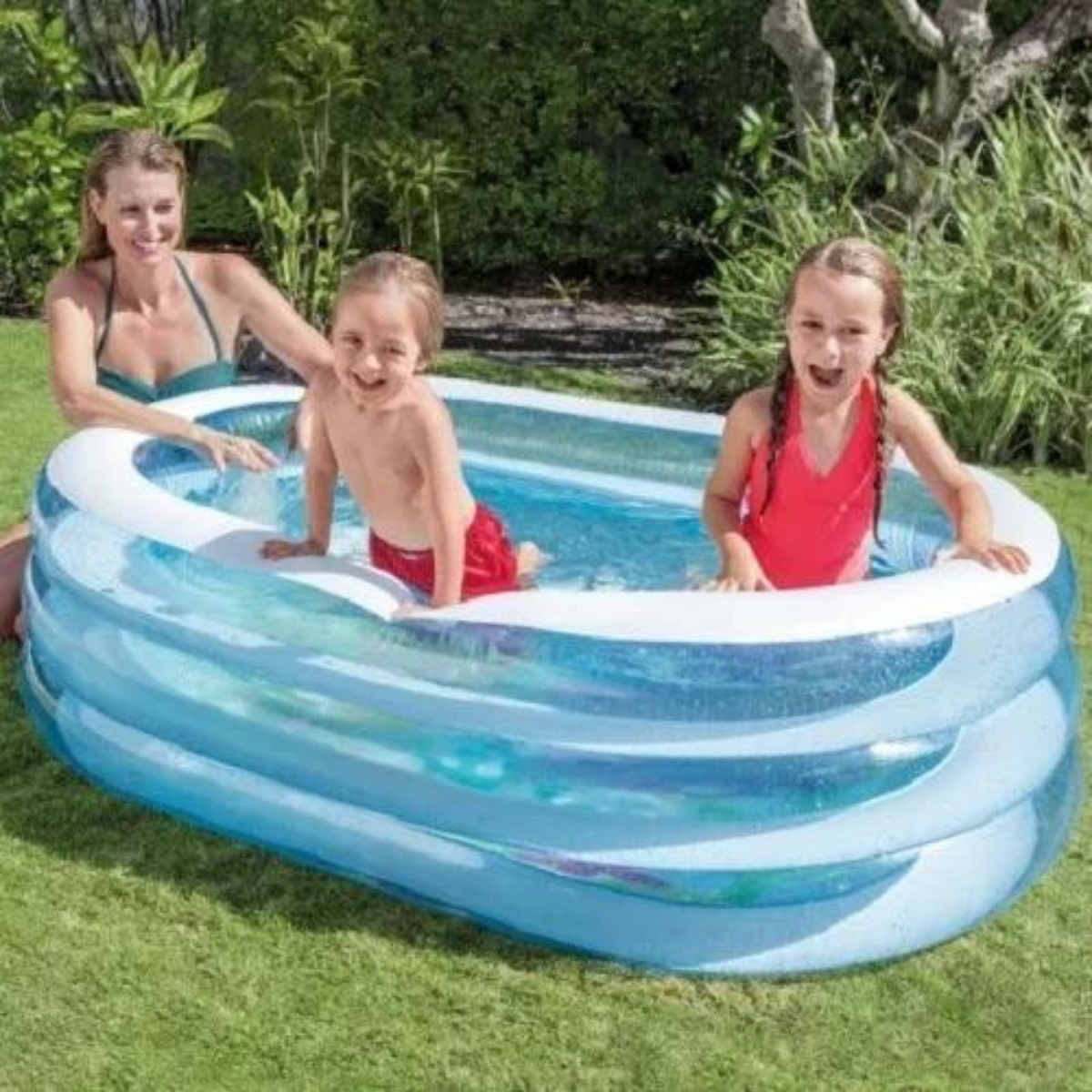Piscina Inflável Infantil Intex Baleia Legal 230l Oval 163cm:azul - 6