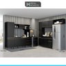 Conjunto Cozinha Completa 180/215 Cm MDP Preto Texturizado - MENU - 2