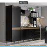 Conjunto Cozinha Completa 180/215 Cm MDP Preto Texturizado - MENU - 3