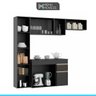 Conjunto Cozinha Completa 180/215 Cm MDP Preto Texturizado - MENU - 6