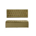 Ver imagem 1 de Kit Cabeceira e Calçadeira Imperatriz 120 cm Suede Amarelo