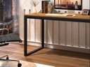 Ver imagem 4 de Escrivaninha Home Office Fit Estilo Industrial Moderna Premium Estudo Pés Aço Cor Branco