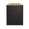 Mesa para Escritório 160cm com 2 Prateleiras Amêndoa/preto - 4