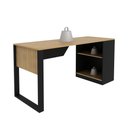 Ver imagem 2 de Mesa para Escritório 160cm com 2 Prateleiras Amêndoa/preto
