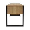Ver imagem 5 de Mesa para Escritório 160cm com 2 Prateleiras Amêndoa/preto