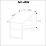 Mesa para Escritório 160cm com 2 Prateleiras Amêndoa/preto - 8