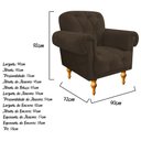Ver imagem 4 de Kit 2 Poltronas Decorativas Dani Corano Marrom Escritório Recepção Capitonê - Am Deco