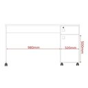 Ver imagem 6 de Mesa Escrivaninha para Escritorio 135cm com Rodinhas Canela
