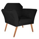Ver imagem 2 de Poltrona Decorativa Marcela Suede Preto