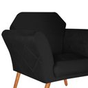Ver imagem 3 de Poltrona Decorativa Marcela Suede Preto