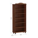 Ver imagem 2 de Estante para Livros Linha Rubi Café com 5 Prateleiras Madeira Pinus - Finestra 8964w