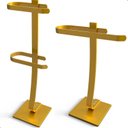 Ver imagem 2 de Porta Papel Higiênico de Chão e Toalha Lavabo Dourado.d