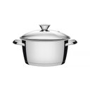 Ver imagem 1 de Caçarola Funda Allegra em Aço Inox com Fundo Triplo e Tampa de Vidro 24 Cm 5,7 L