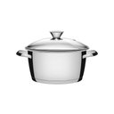 Ver imagem 3 de Caçarola Funda Allegra em Aço Inox com Fundo Triplo e Tampa de Vidro 24 Cm 5,7 L