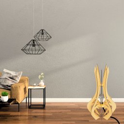 Luminária de Chão MDF HOLAMBRA:MDF CRU/60x30cm - 3