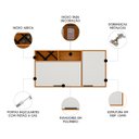 Ver imagem 3 de Armário de Cozinha Aéreo 120cm Nala Freijó Uv/off Acetinado Z44 - Mpozenato
