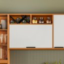 Ver imagem 1 de Armário de Cozinha Aéreo 120cm Nala Freijó Uv/off Acetinado Z44 - Mpozenato