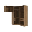 Ver imagem 4 de Quarto Modular Kappesberg Adapt Nogueira/azul Profundo 3 Peças
