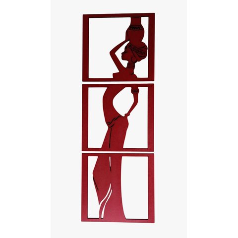 Mulher Vaso com Turbante - Decoração:rosa