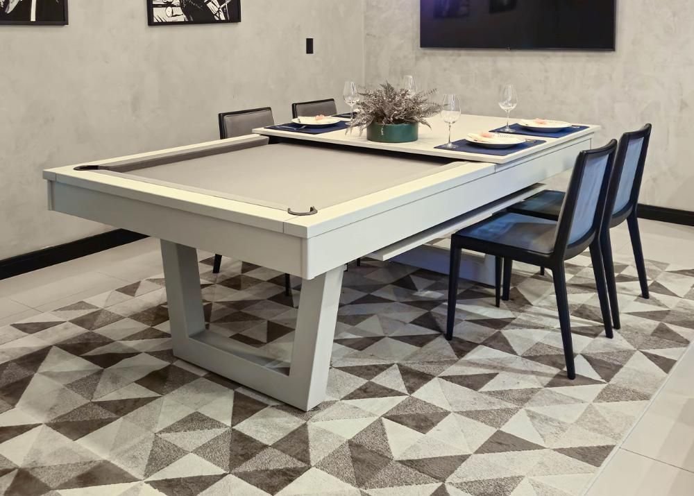 Mesa de Sinuca/bilhar com Tampo de Jantar Cor Nude - 2,52 X 1,40 - Grafite