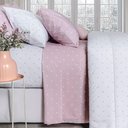 Ver imagem 2 de Jogo de Cama Duplo Queen 4 Peças Percal 180 Fios Petit Rosa Sonhare Prata