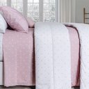 Ver imagem 3 de Jogo de Cama Duplo Queen 4 Peças Percal 180 Fios Petit Rosa Sonhare Prata