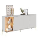 Ver imagem 1 de Aparador Buffet Sena com Led Off White Matte Freijó - Colibri
