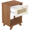Ver mais imagens de Mesa de Cabeceira para Quarto 43cm 1 Gaveta 3D Tessaro A05 Cinamomo Off White - Lyam Decor