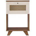 Ver imagem 2 de Mesa de Cabeceira para Quarto 43cm 1 Gaveta 3D Tessaro A05 Cinamomo Off White - Lyam Decor
