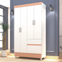 Ver imagem 2 de Guarda Roupa 4 Portas 2 Gavetas Ideal Branco-camarim Móveis Vila Rica