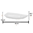 Ver imagem 3 de Barca Barco Sushi Açaí Sorvete Melamina Branca 60 cm
