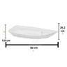 Barca Barco Sushi Açaí Sorvete Melamina Branca 60 cm - 3