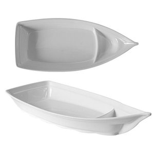 Barca Barco Sushi Açaí Sorvete Melamina Branca 60 cm